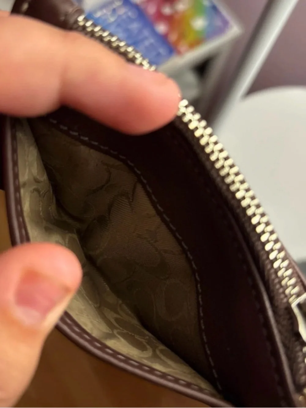 Coach Brown Leather Card Case Wallet